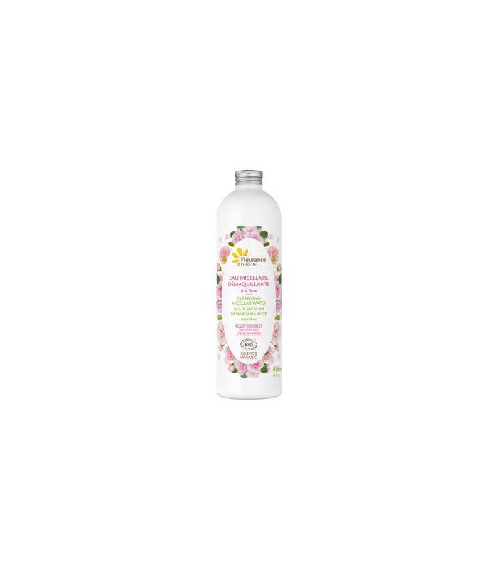 AGUA MICELAR DESMAQUILLANTE con rosa 400ml. BIO