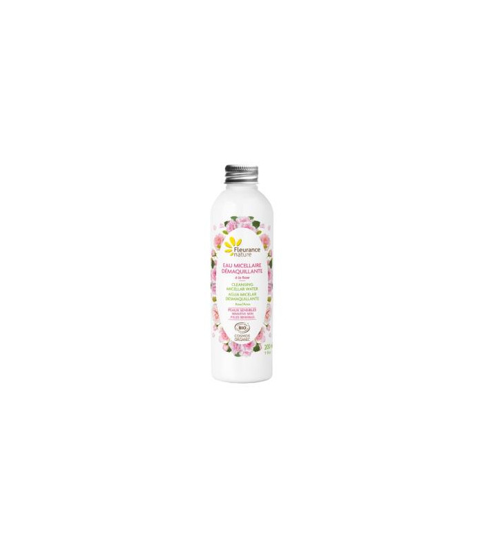 AGUA MICELAR DESMAQUILLANTE con rosa 200ml. BIO