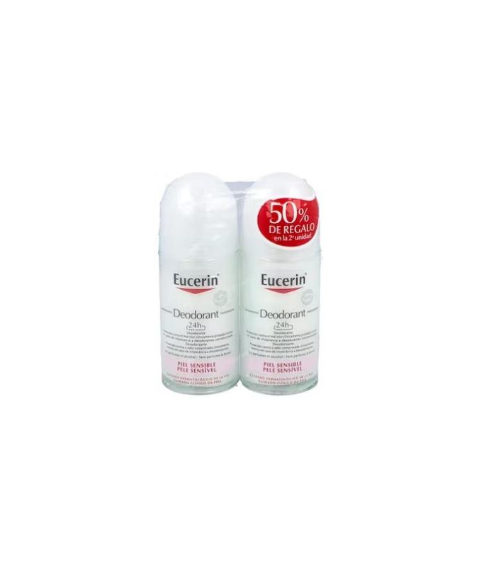 EUCERIN DUPLO DESODORANTE roll-on 2x50ml.