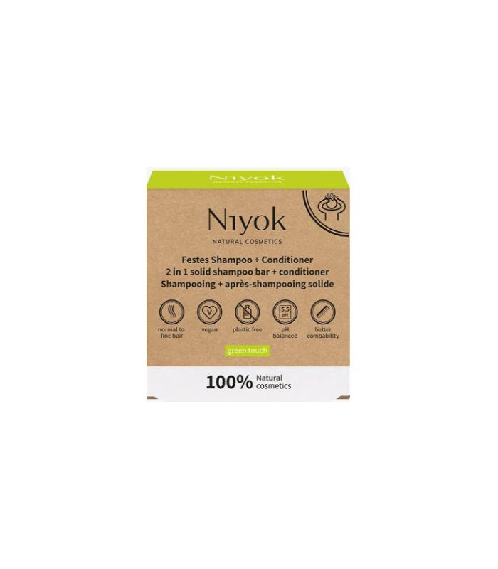 CHAMPU + ACONDICIONADOR SOLIDO green touch 80 gr