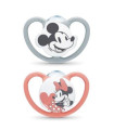 CHUPETE SPACE MICKEY ROJO 0-6 silicona 2ud.