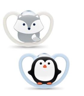 CHUPETE SPACE 18-36 silicona 2ud.