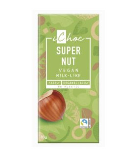 SUPER NUT con avellanas chocolate 80gr. BIO VEGAN