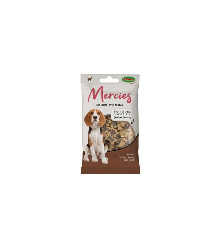 SNACK MERCIES SEMI-HUMEDO DE CORDERO Y ARROZ 100G VET