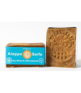 JABON EN PASTILLA alepo 32%+laurel 165gr. BIO