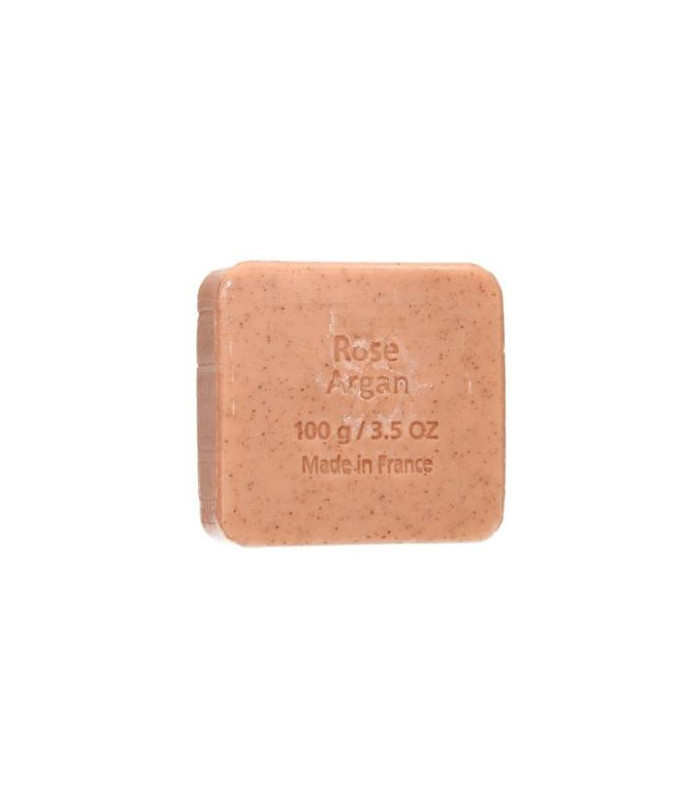 JABON EXFOLIANTE argan-rosa pastilla 100gr. BIO