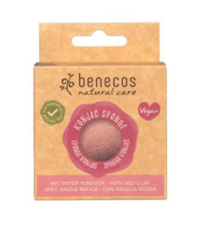 ESPONJA KONJAC arcilla roja pieles delicadas VEGAN