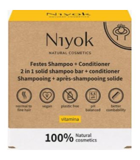 CHAMPU + ACONDICIONADOR SOLIDO vitamina 80 gr