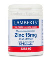 ZINC (Como Citrato) 15 mg. 90comp.