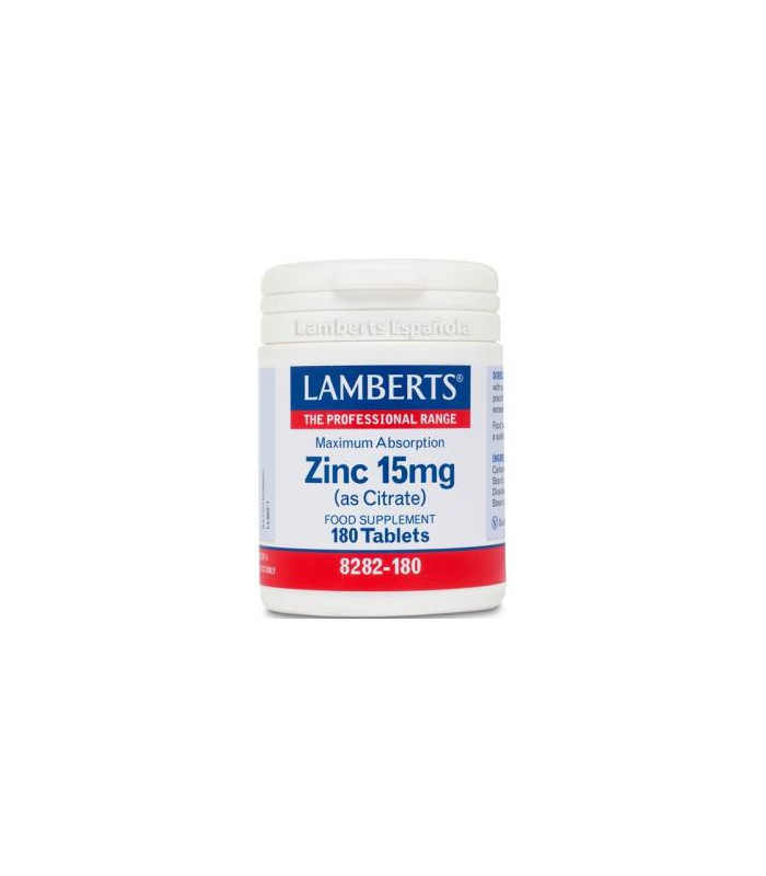 ZINC (Como Citrato) 15 mg. 180comp.