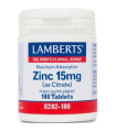 ZINC (Como Citrato) 15 mg. 180comp.