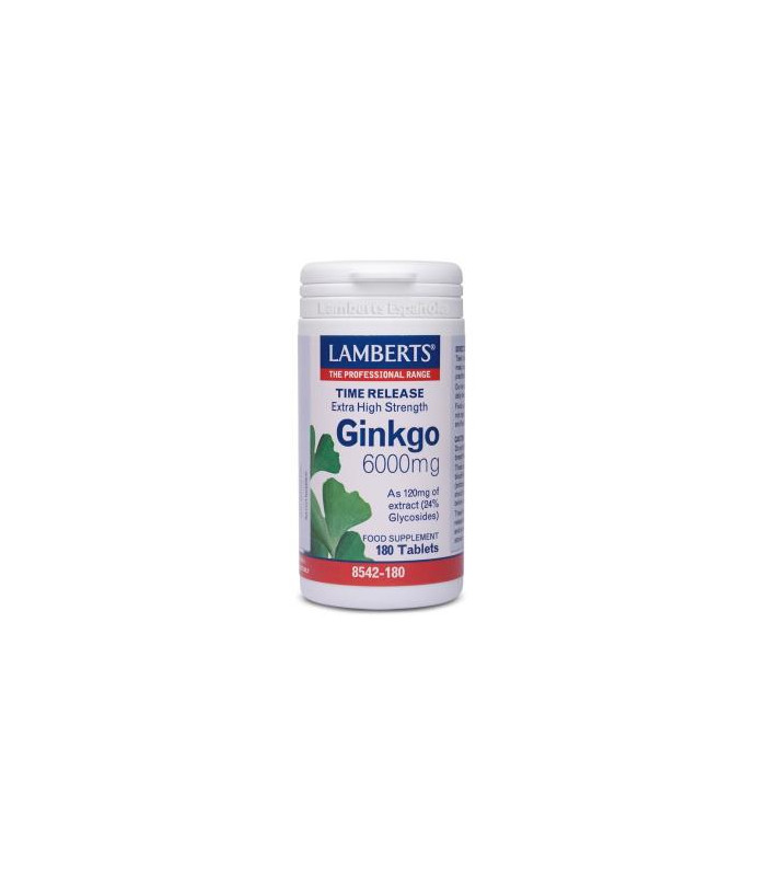 GINKGO BILOBA 6000 Alta Potencia 120mg. 180comp.
