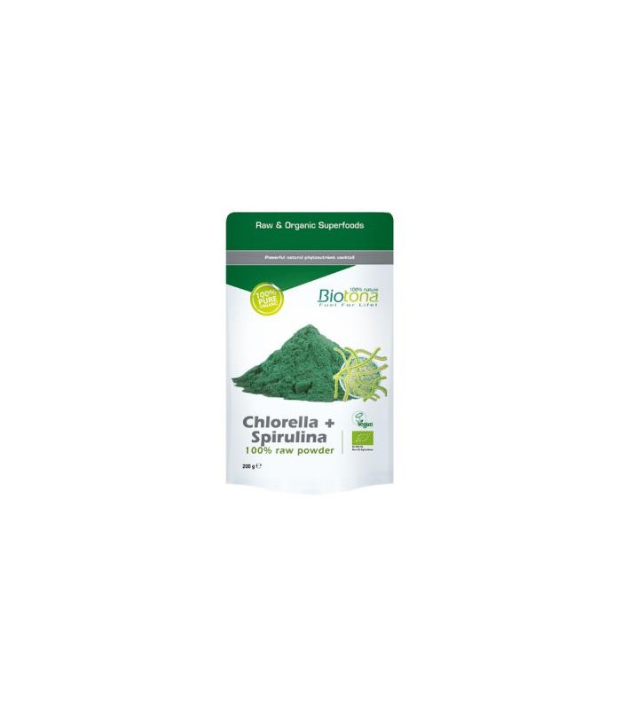 CHLORELLA SPIRULINA RAW 200gr. BIO