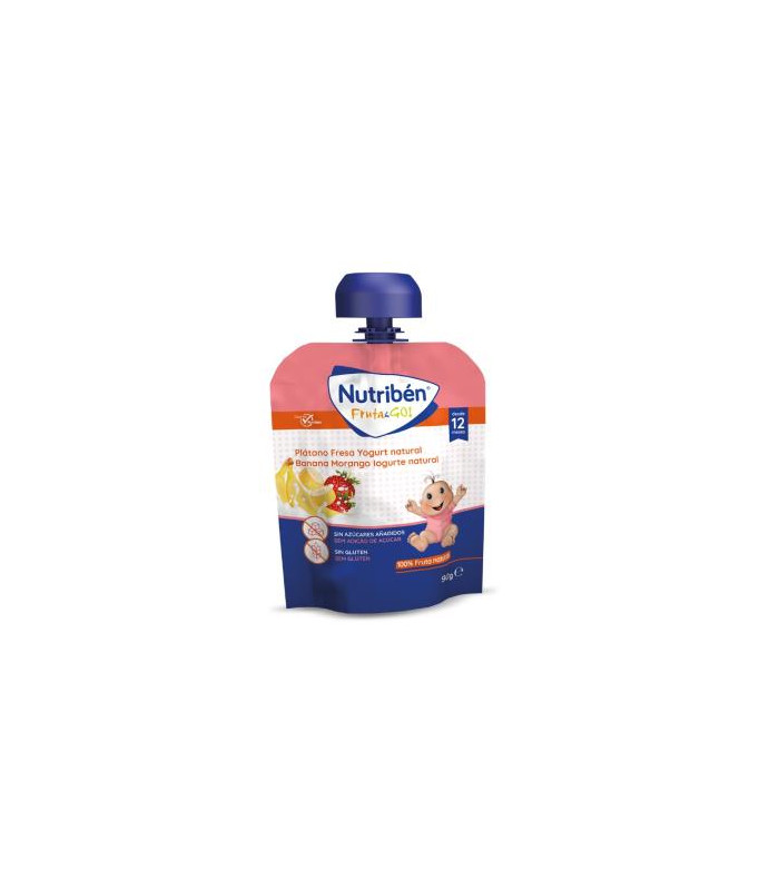 NUTRIBEN FRUTA & GO PLATANO-FRESA-YOGURT 90gr.