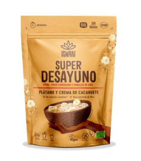 SUPER DESAYUNO platano y crema cacahuete 360gr. BIO SG VEGAN