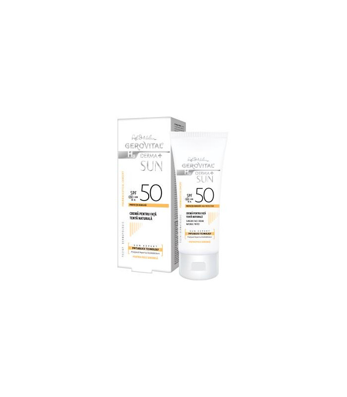 GEROVITAL CREMA SOLAR SPF50 tono natural 50ml.