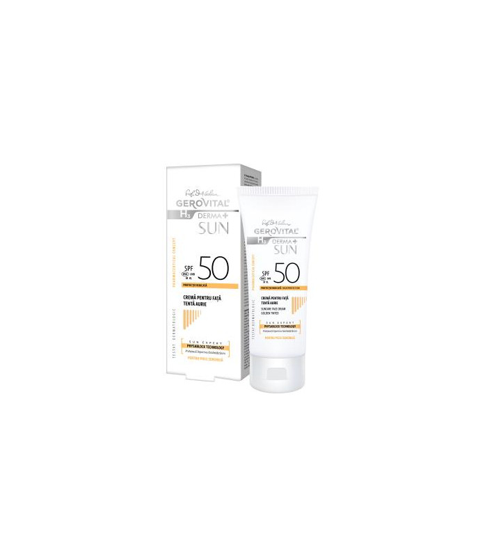 GEROVITAL CREMA SOLAR SPF50 tono dorado 50ml.