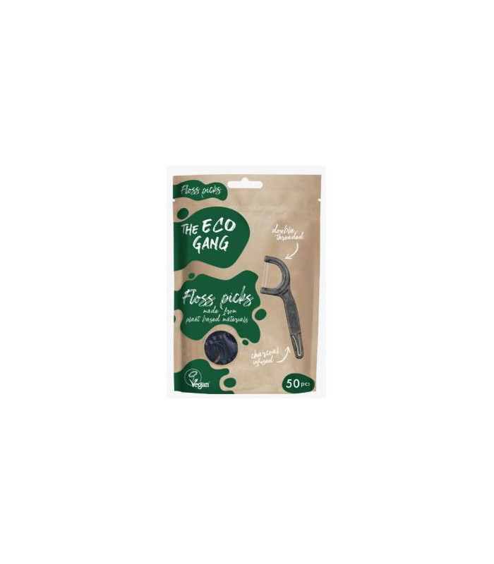 FLOSS PICK carbon activo 50ud