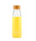 BOTELLA BOROSILICATO tapon  bambu amarillo 500ml