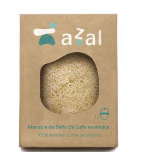 MANOPLA DE BAÑO DE LUFFA ECO ovalada con asa
