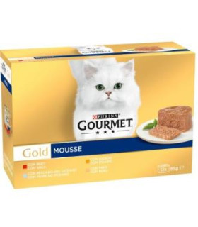 GOURMET GOLD MOUSSE SURTIDO CAJA 12X85gr.