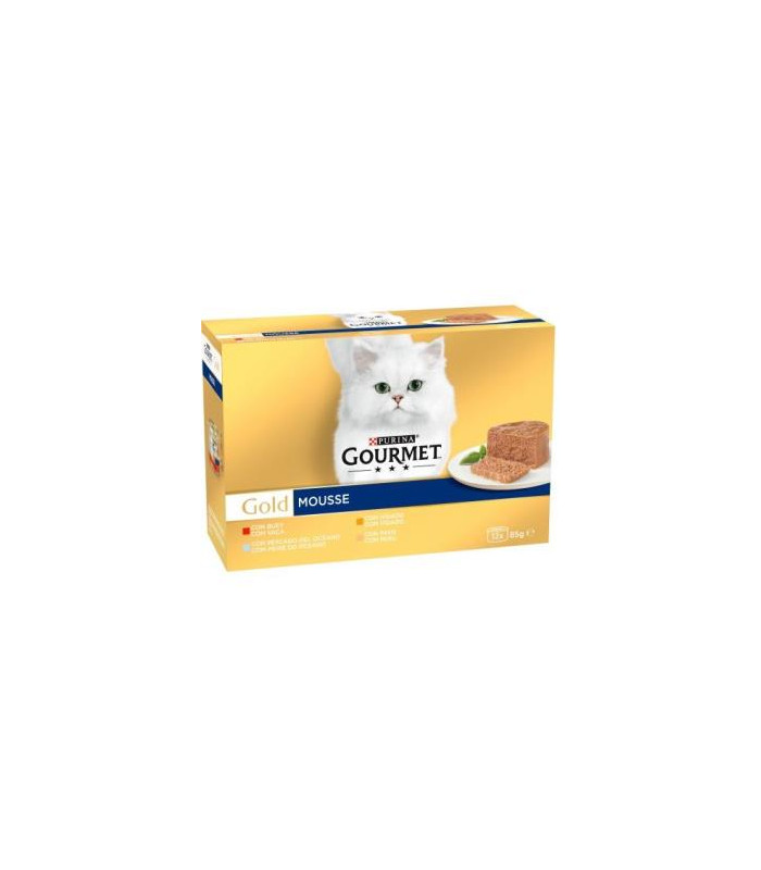 GOURMET GOLD MOUSSE SURTIDO CAJA 12X85gr.