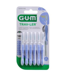CEPILLO INTERDENTAL TRAV-LER 0.6mm 6un azul claro
