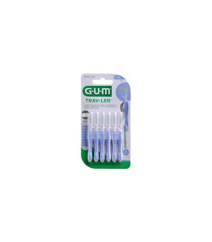 CEPILLO INTERDENTAL TRAV-LER 0.6mm 6un azul claro