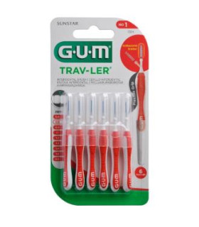 CEPILLO INTERDENTAL TRAV-LER 1314 0,8mm 6un rojo