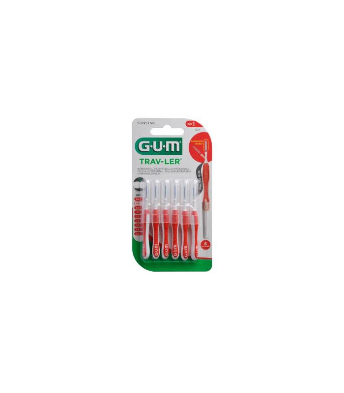 CEPILLO INTERDENTAL TRAV-LER 1314 0,8mm 6un rojo