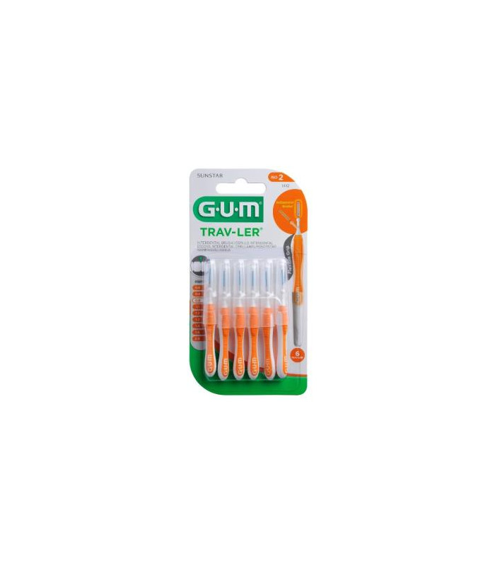 CEPILLO INTERDENTAL TRAV-LER 0,9mm 6un naranja