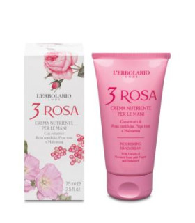 3 ROSAS crema manos nutritiva 75ml.