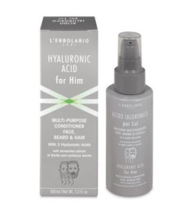 ACIDO HIALURONICO HOMBRE balsamo cara barba 100ml.