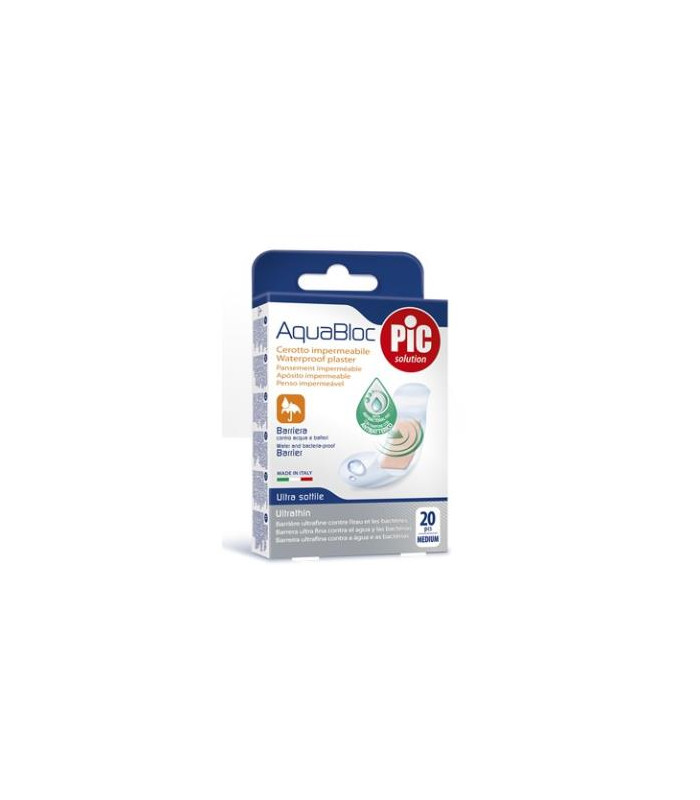 PIC AQUABLOC BACTERICIDA APOSITO 72 MM X 19 MM 20U