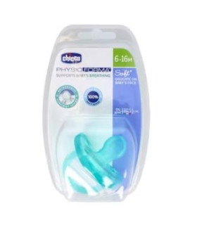 CHUPETE PHYSIO SOFT silicona anat azul 6-12 1un