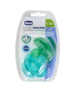 CHUPETE PHYSIO SOFT SILI ANAT AZUL/VERDE 6-12 2un