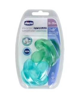 CHUPETE PHYSIO SOFT SILICONA ANAT AZUL 12M +2un