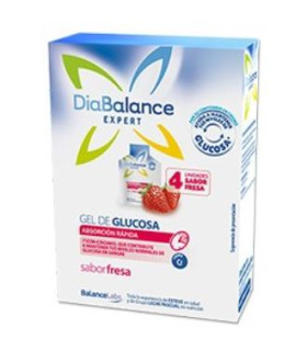 DIABALANCE gel glucosa absorcion rapida fresa 4ud.