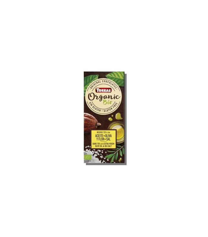 CHOCOLATE NEGRO 70% con aceite oliva 100g BIO SG