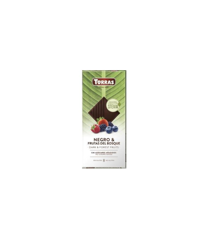 CHOCOLATE NEGRO FRUTOS BOSQUE STEVIA 125gr