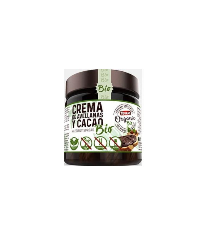 CREMA DE CACAO-AVELLANAS con aceite de oliva 200gr