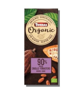 CHOCOLATE NEGRO 90% criollo forastero 100g BIO SG