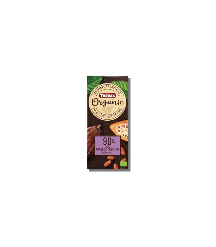 CHOCOLATE NEGRO 90% criollo forastero 100g BIO SG