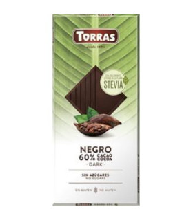CHOCOLATE CACAO 60% STEVIA 100gr