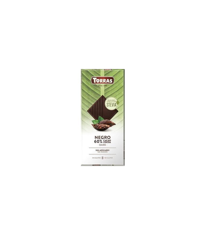 CHOCOLATE CACAO 60% STEVIA 100gr