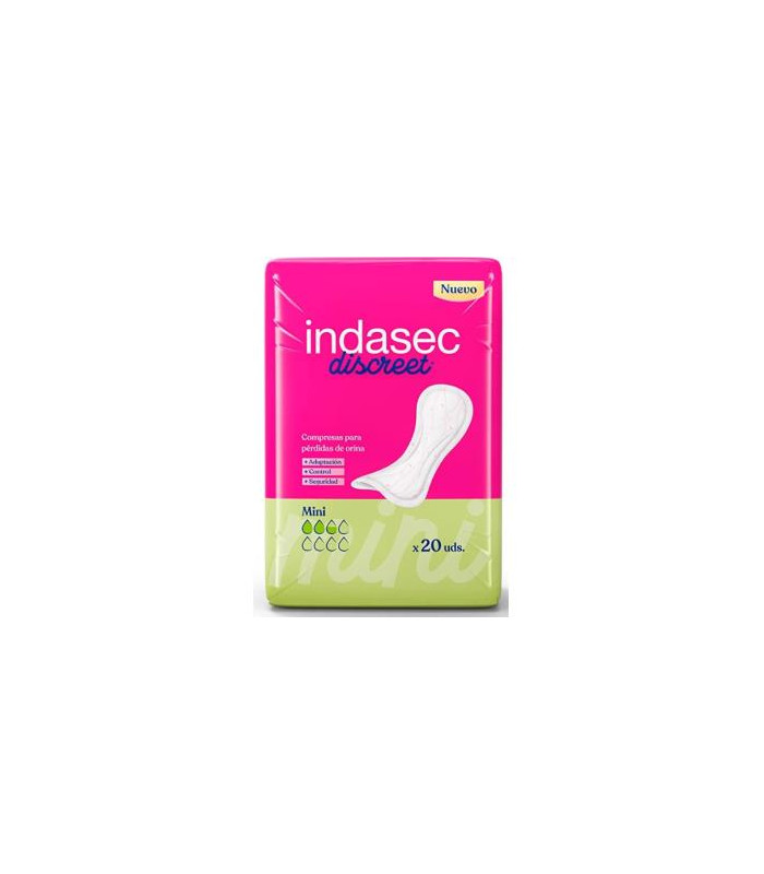 COMPRESA INDASEC DISCREET ABSO MINI/LEVE 80ml 20un