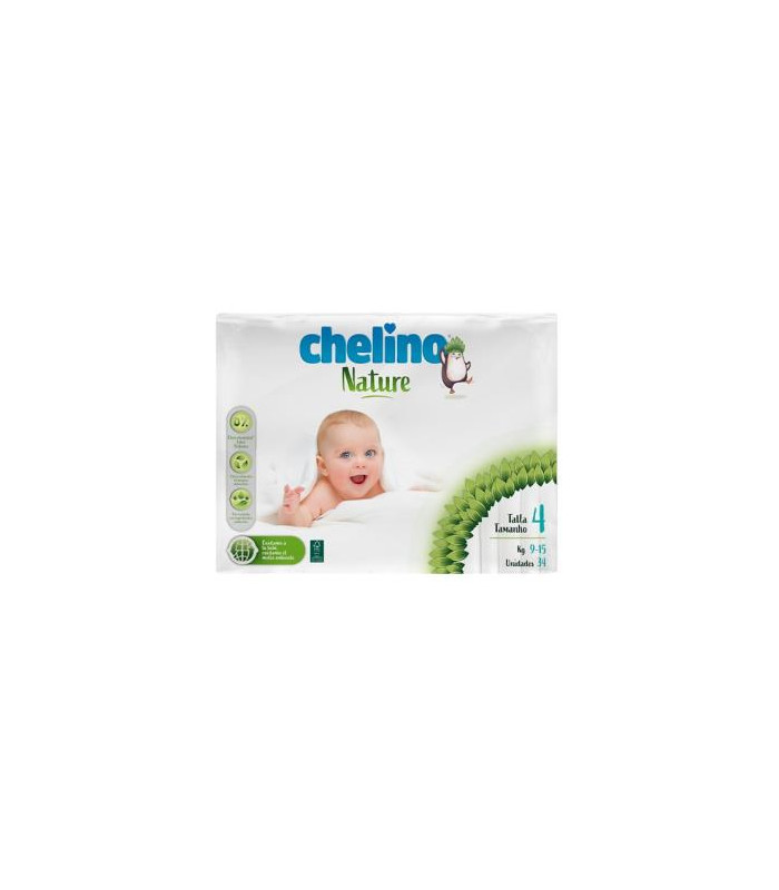 CHELINO PAÑAL INF nature T/4 9-15kg 34un