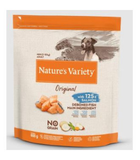 NATURES VARIETY CANINE ADULT MINI SALMON 600gr.
