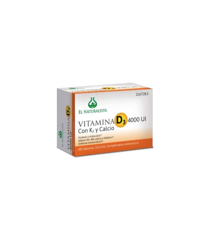 VITAMINA D3 4000 ui K2 CALCIO 48 cap