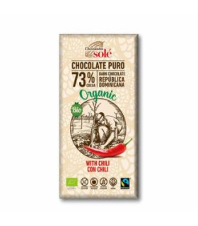 CHOCOLATE NEGRO 73% con chili 100gr. ECO SG